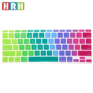 English Silicone Rainbow Keyboard Protector custom silicone keyboard cover for Macbook Air 11 for mackbook pro keyboard cover