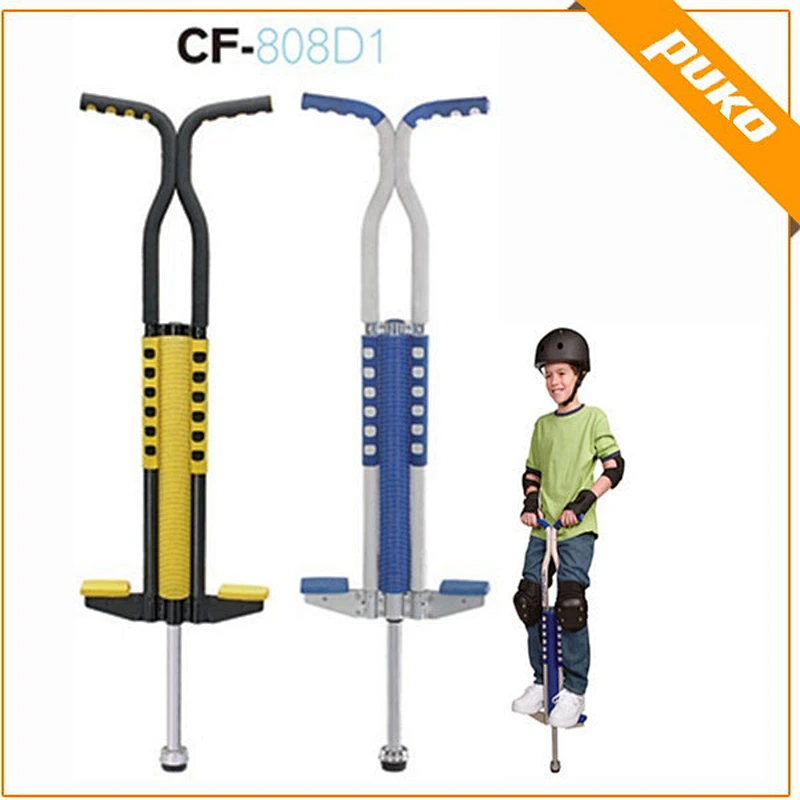 children jumping stilts pogo stick muscle roller stick