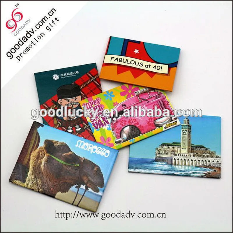 National culture design Lovely promotion Tinplate fridge magnet