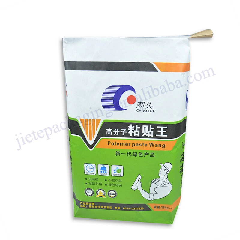 Stand up white kraft paper cement bag for Chemical powder and other industrial use material 25kg