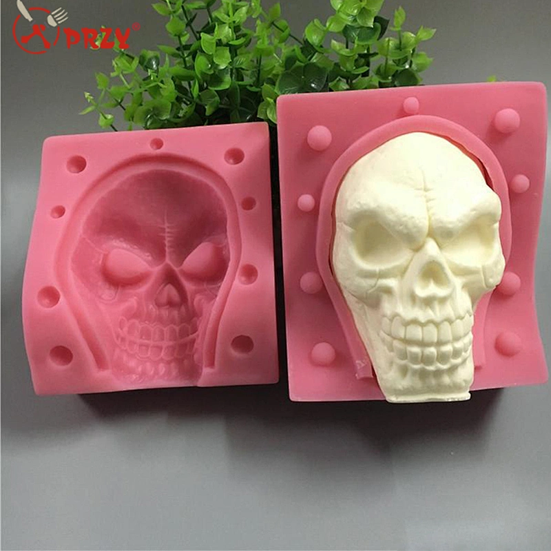 3d Skeleton silicone mould silicone Mousse cake mold Halloween silicone Baking mold (2 part )