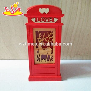 Wholesale modern style kids wooden coin cans toy hot sale red child wooden coin cans W02A264