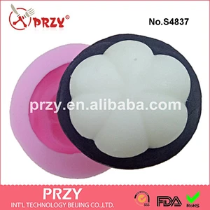 S4837 Thailand Popular Style Mangosteen Silicone Molds fruit soap mold