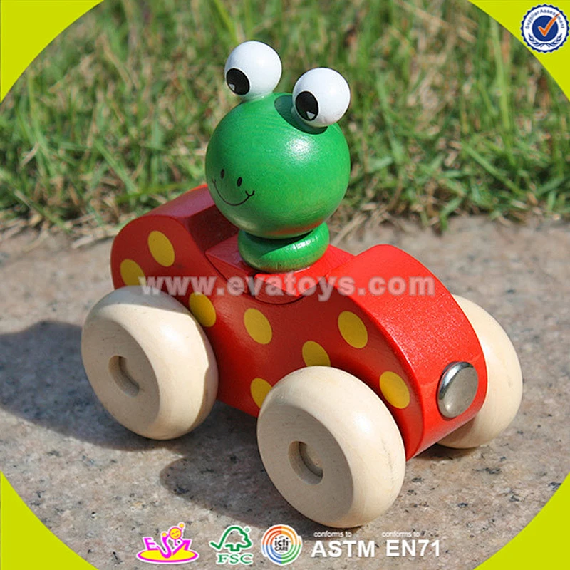 wholesale wooden animal car toy, lovely wooden animal car toy, popular wooden animal car toy W04A141
