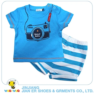 Wholesale summer soft new born baby girl clothing sets