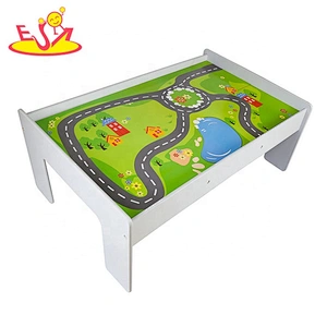 New design children wooden train track table W04C178B