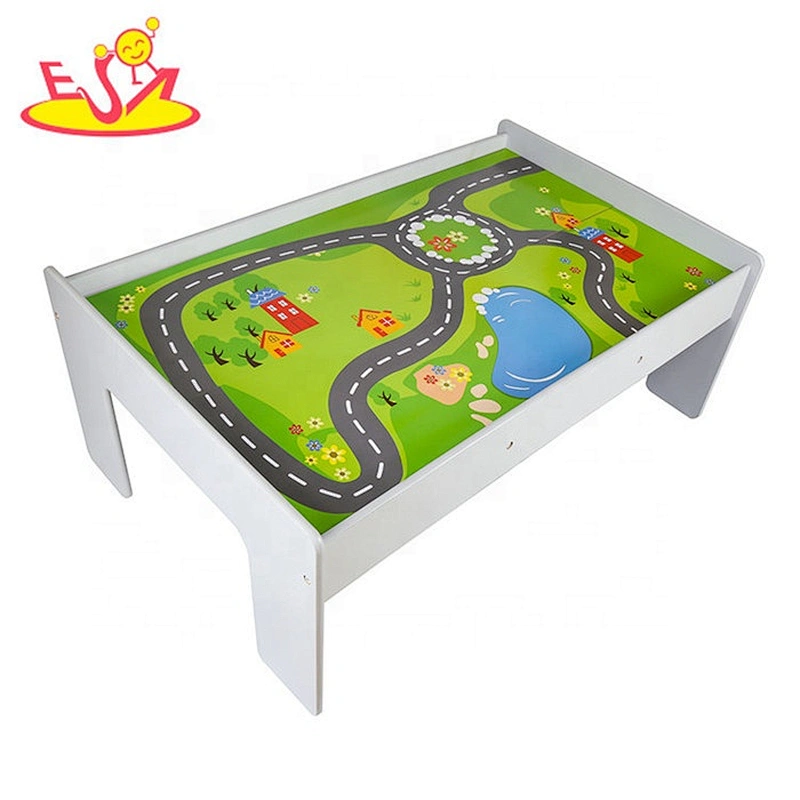 New design children wooden train track table W04C178B