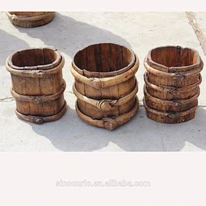 Chinese antique wooden storage barrels wholesale wood barrels