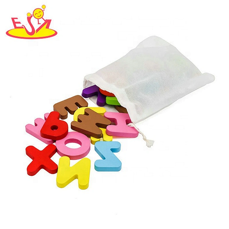 2019 New arrival educational wooden alphabet jigsaws for toddlers W14B107