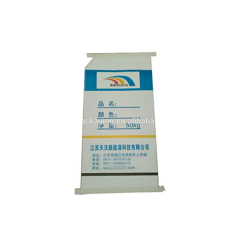 Moisture proof 50kg kraft paper tile adhesive bag with coating pp woven fabric lining