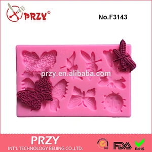 F3143 DIY butterfly composition bakeware liquid food-grade silicone lace fondant cake decoration Soap mold