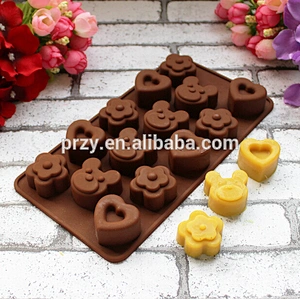 PRZY PR337 multi shaped teddy bear silicone molds for chocolate