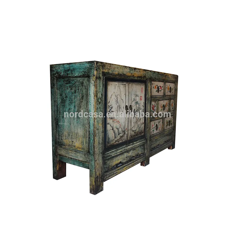 Hot sell hand painted chinese antique living room cabinet