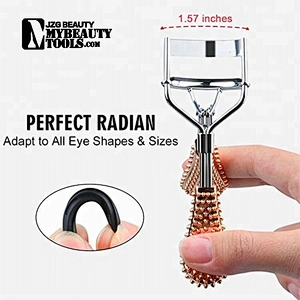 Gold stainless steel heated longer eyelash curler