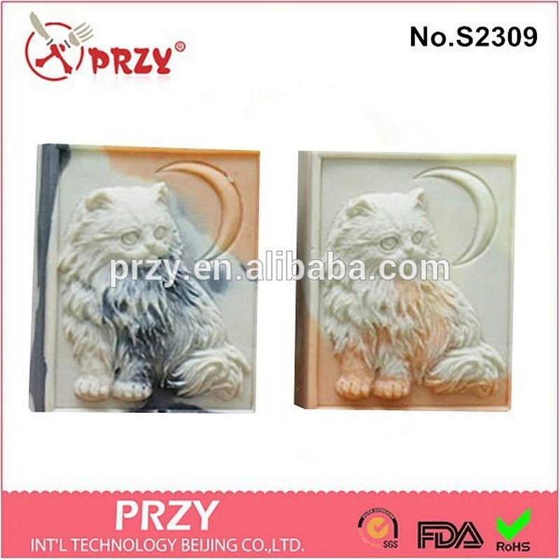 KITTY CAT 9 Bars silicone soap molds for soap making