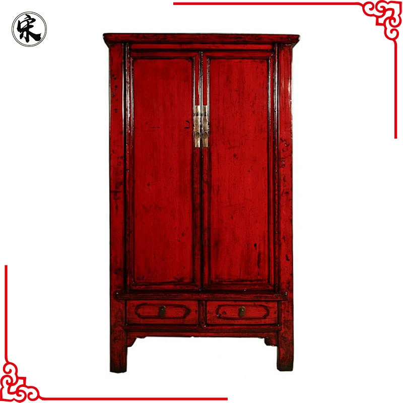 chinese whlesale antique reproduction oriental distressed lacquer furniture