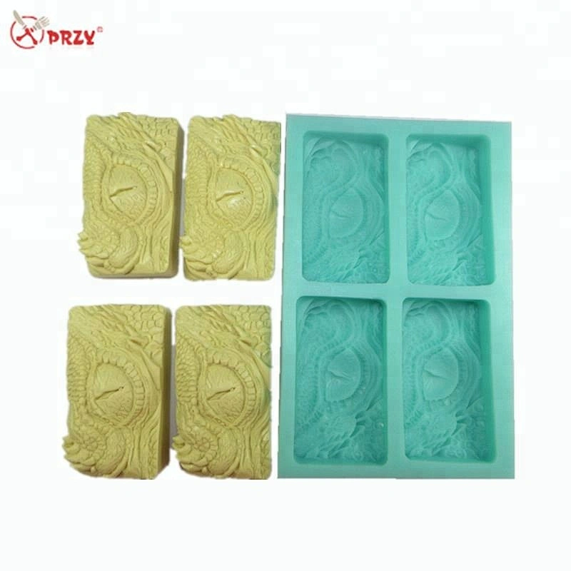 Dragon eyes 4 Cavities Soap molds Ice mould dragon pattern Cake baking mold silicone