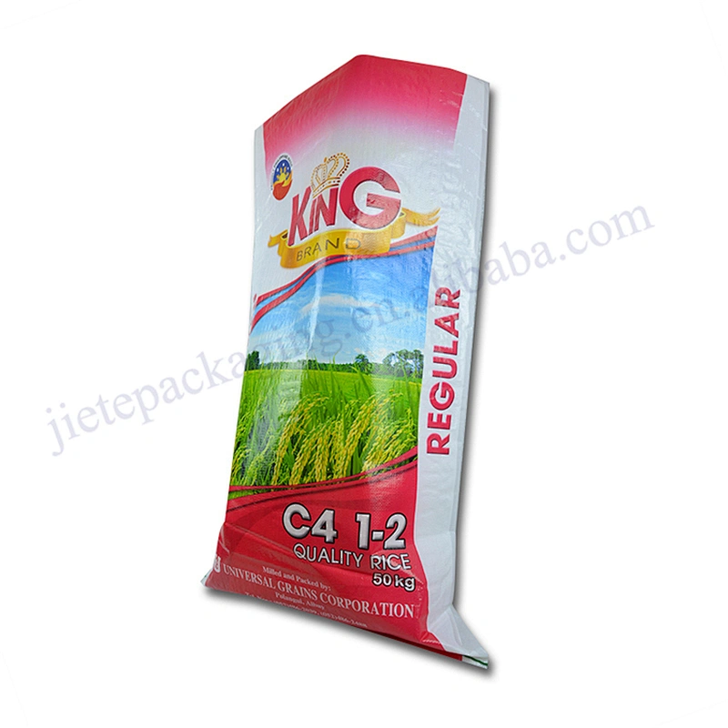 Customized design printing bopp laminated 25kg 50kg pp woven rice bag exported to philippines