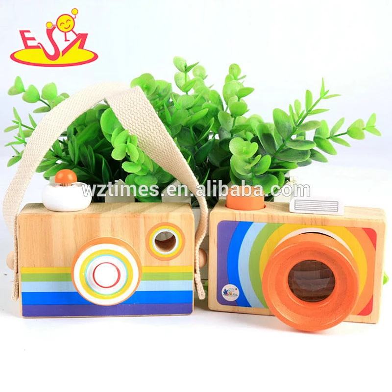 Wholesale high quality children colorful wooden camera toy for sale W01A300