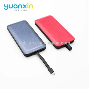 5000mah Plastic black and white Color Rechargeable Power Bank