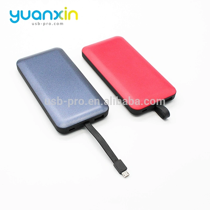 5000mah Plastic black and white Color Rechargeable Power Bank