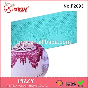 F2093 PRZY decorative gum paste silicone fondant lace mold