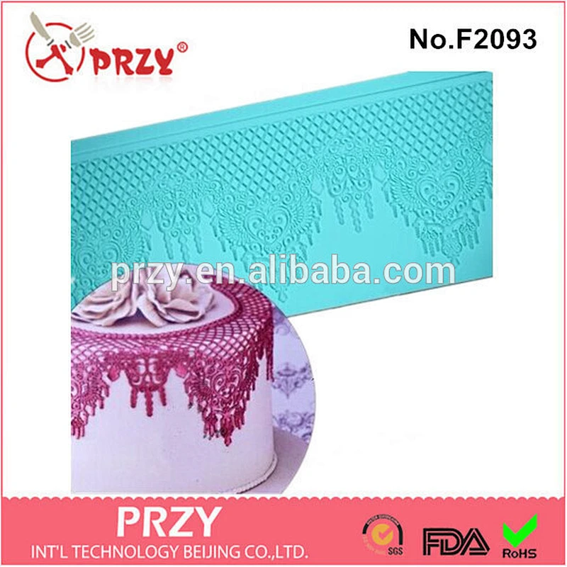 F2093 PRZY decorative gum paste silicone fondant lace mold