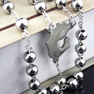 jewelry rosary necklace stainless steel chain