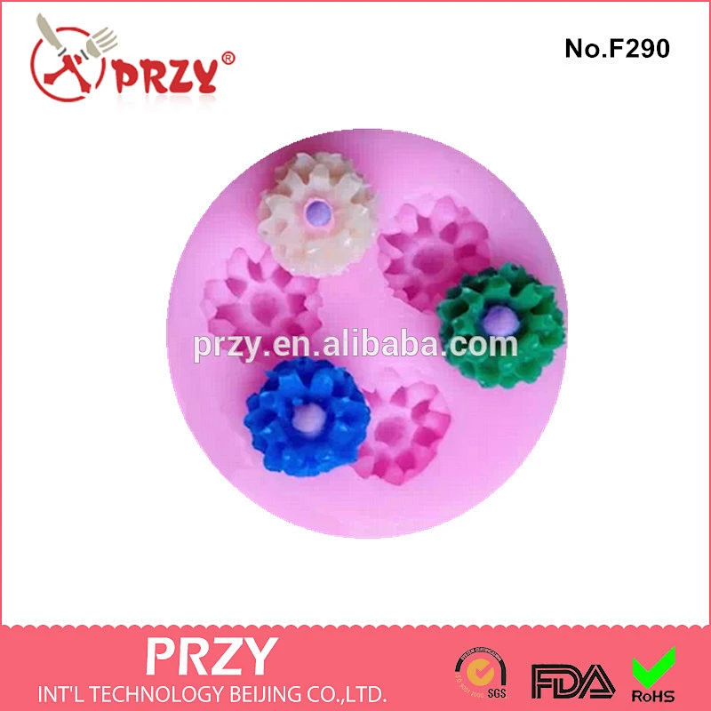 Wholesale fondant flower silicone molds for microwave cake