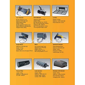 China 23HP multi functional skid steer loader with accessories