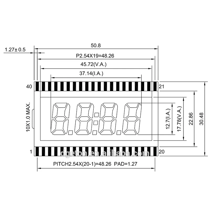 7 segment lcd display 4 digit