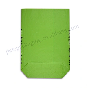 Green 25kg block bottom stand up multilayer kraft paper chemical resistance bag industrial and agricultural use
