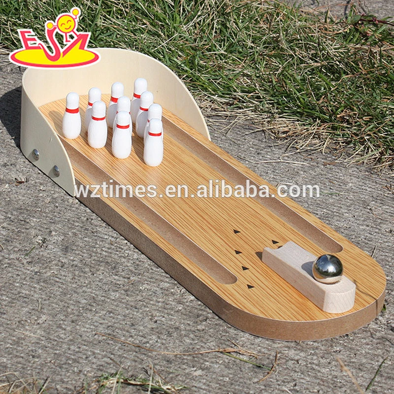 2018 wholesale children's educational puzzle toys wooden mini bowling ball W01A141