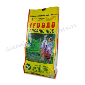 Transparent plastic bopp laminated 25kg pp woven rice packaging bag export to Philippines