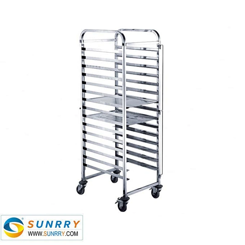 2018 China popular 16 layers multi-function mobile folding bread trolley for kitchen service equipment