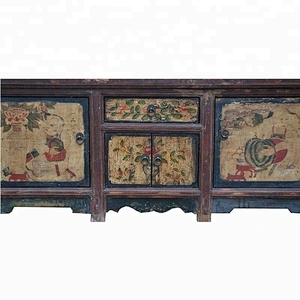wholesale antique reproduction old distressed painted storage furniture
