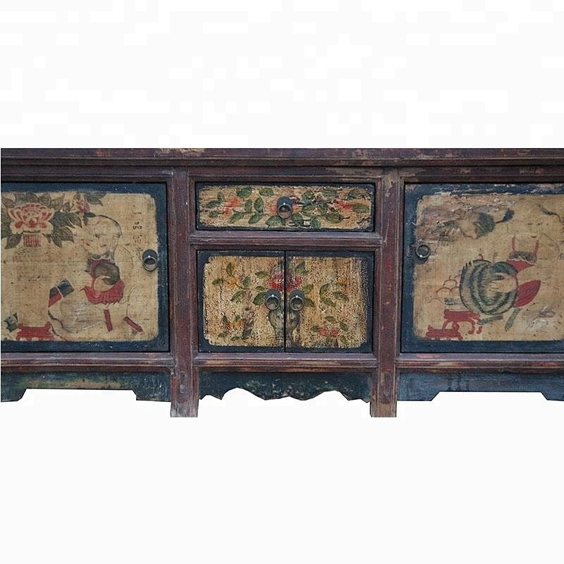 wholesale antique reproduction old distressed painted storage furniture