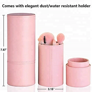 hot selling 8pcs pink premium makeup brushes set with holder kabuki foundation powder brush