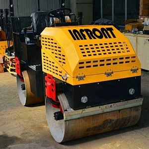 China wheel roaders diesel engine 1 ton hydraulic drive double road roller