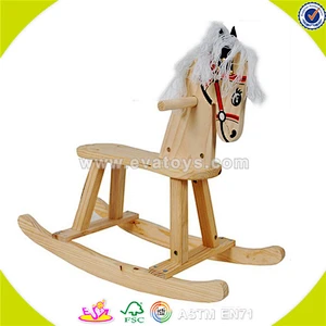 wholesale cehap wooden baby rocking horse toy in high quality W16D022