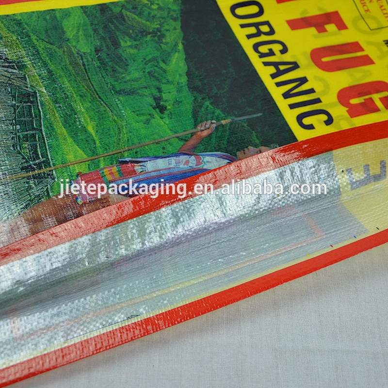 design for 50lb plastic pp woven bags for rice packaging