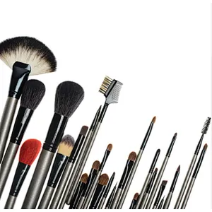 26pcs makeup brushes set cosmetic foundation powder eyeliner eyebrow brush tools with leather case