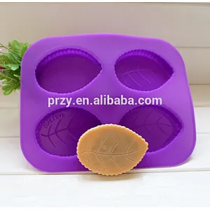 Top selling Handmade silicone leaf shape soap mold