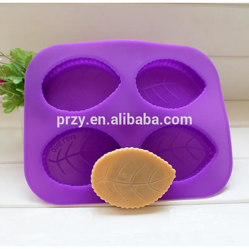 Top selling Handmade silicone leaf shape soap mold