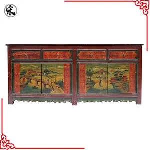 wholesale chinese antique reproduction painted storage furniture