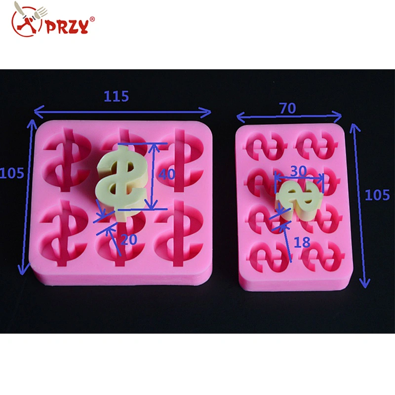 Dollar currency symbol fondant cake mold silicone chocolate soap mold