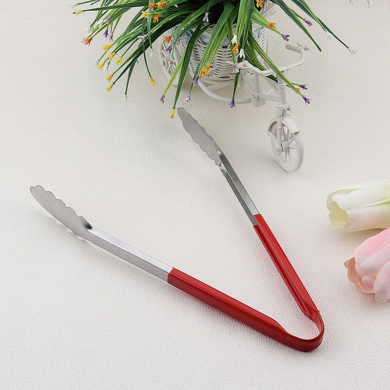 Kitchen Accessories Stainless Steel Pp Nylon Head Food Tongs