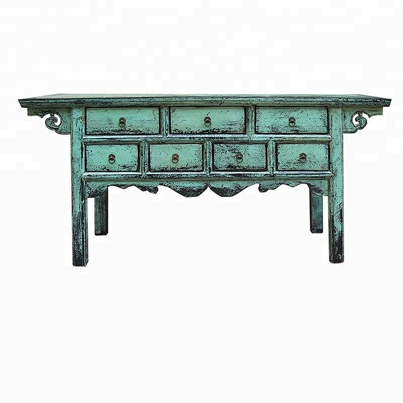 chinese antique distressed lacquered altar table living room furniture