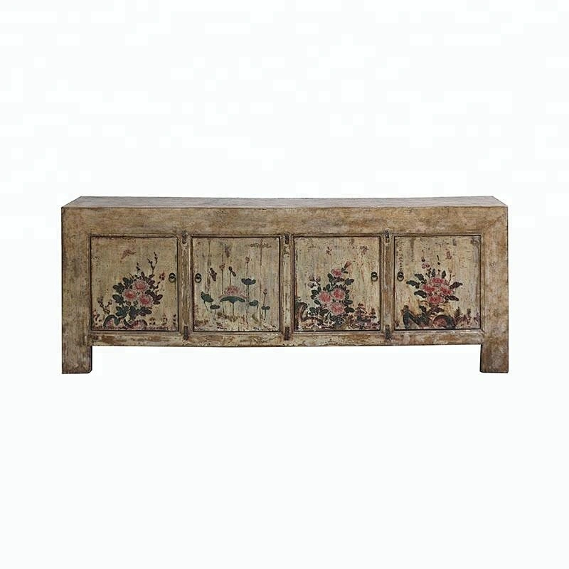 chinese antique rustic distressed lobby storage sideboard furniture
