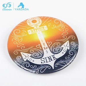 2018 New products custom tinplate badge /promotional clip safety pin badge